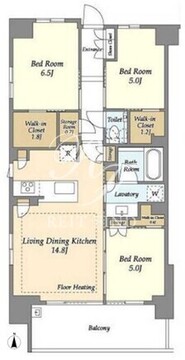 ドゥーエ町屋 801 間取り図