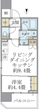 ブリリアイスト浅草橋 701 間取り図