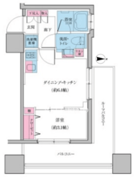 クレヴィアリグゼ日暮里 704 間取り図