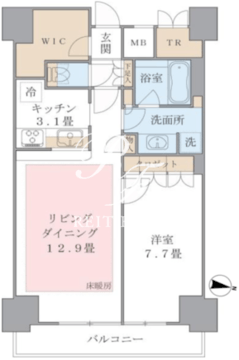 ブリリアイスト東雲キャナルコート 927 間取り図