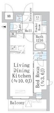 アーデル浮間舟渡 403 間取り図