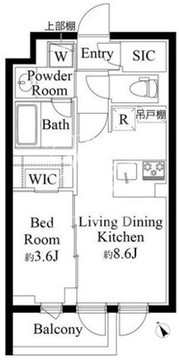 ラペルラ市谷砂土原町 106 間取り図