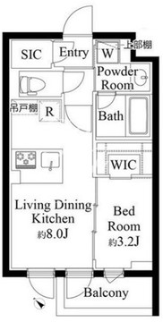 ラペルラ市谷砂土原町 208 間取り図
