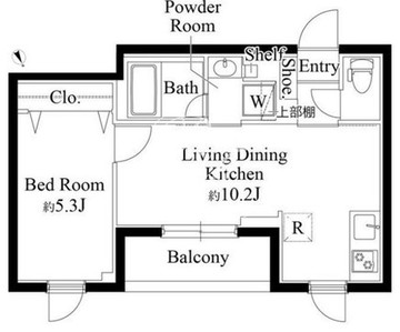 ラペルラ市谷砂土原町 301 間取り図