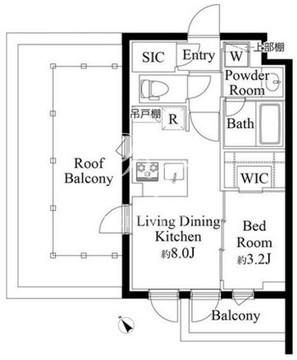 ラペルラ市谷砂土原町 408 間取り図