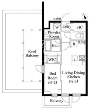 ラペルラ市谷砂土原町 504 間取り図