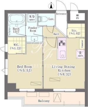 パークレジデンス三軒茶屋 303 間取り図