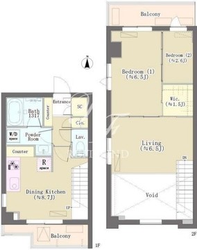 パークレジデンス三軒茶屋 402 間取り図