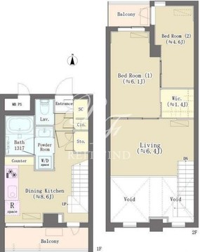 パークレジデンス三軒茶屋 403 間取り図