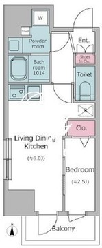 ドゥーエ入谷2 501 間取り図