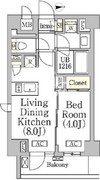 レジディア高田馬場 201 間取り図