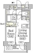 レジディア高田馬場 202 間取り図