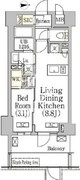 レジディア高田馬場 102 間取り図