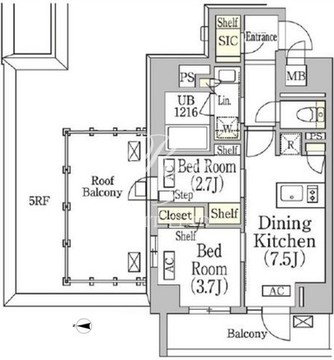 テラス高田馬場ウエスト 602 間取り図