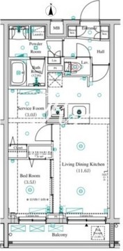 アンベリール墨田2 407 間取り図