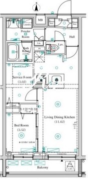 アンベリール墨田2 207 間取り図