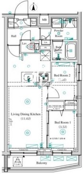 アンベリール墨田2 506 間取り図