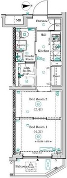 アンベリール墨田2 401 間取り図