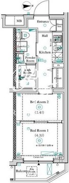 アンベリール墨田2 201 間取り図