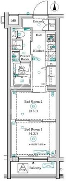 アンベリール墨田2 504 間取り図
