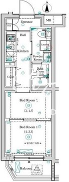 アンベリール墨田2 205 間取り図