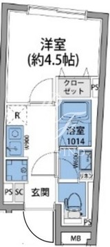 ラヴィエール戸越公園 403 間取り図