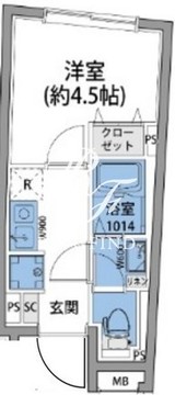 ラヴィエール戸越公園 203 間取り図