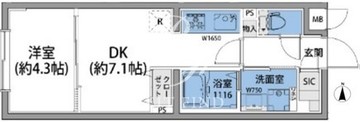 ラヴィエール戸越公園 201 間取り図