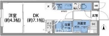 ラヴィエール戸越公園 401 間取り図