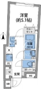 ラヴィエール戸越公園 502 間取り図