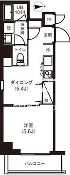 レピュア両国レジデンス 401 間取り図