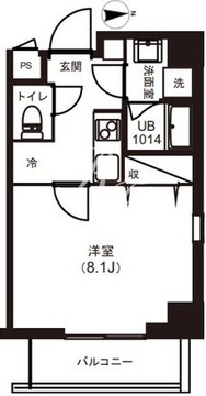 レピュア両国レジデンス 202 間取り図