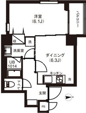レピュア両国レジデンス 203 間取り図