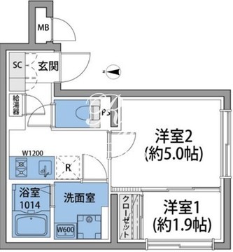 ラヴィエール清澄リバーテラス 301 間取り図
