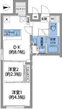 ラヴィエール清澄リバーテラス 403 間取り図