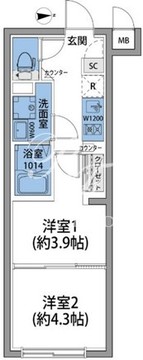 ラヴィエール清澄リバーテラス 204 間取り図