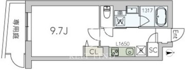 オースクエア豪徳寺 103 間取り図