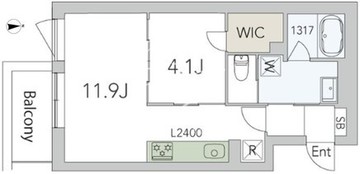 オースクエア豪徳寺 304 間取り図
