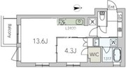 オースクエア豪徳寺 301 間取り図