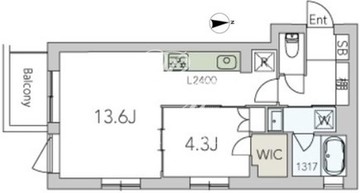 オースクエア豪徳寺 301 間取り図