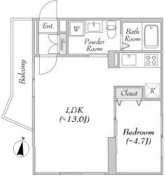 レンブラン赤堤 201 間取り図