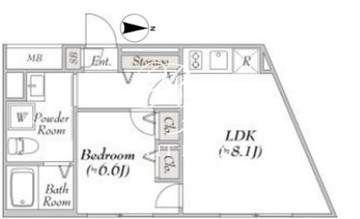 レンブラン赤堤 402 間取り図