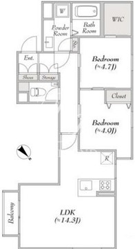 レンブラン赤堤 204 間取り図