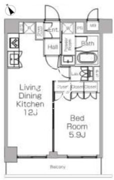 プラウドフラット三軒茶屋2 203 間取り図