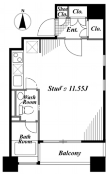 キャビンアリーナ南青山 1103 間取り図