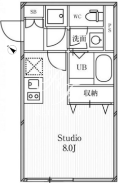 リーガランド中目黒 304 間取り図