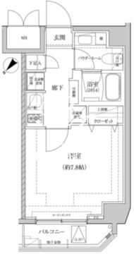 リルシア墨田東向島 201 間取り図