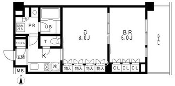 レジディア池袋 305 間取り図