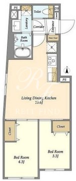 ウェルスクエア高井戸東 201 間取り図