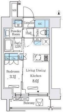 シーズンフラッツ大森北 601 間取り図